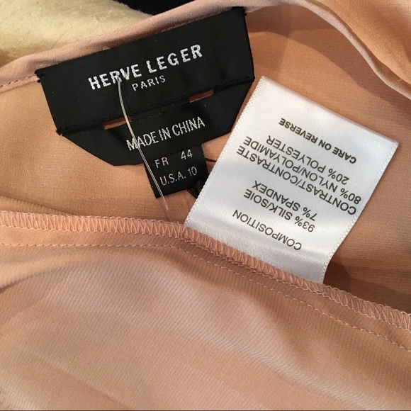 Vintage Herve Leger pink faux wrap front Tank top with lace trim. Silk size 10 - Picture 8 of 8